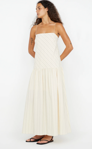 Bec and Bridge Peyson Maxi Dress - Cream/Black Stripe