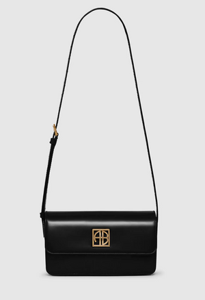 Anine Bing Elly Crossbody Bag - High-Shine Black