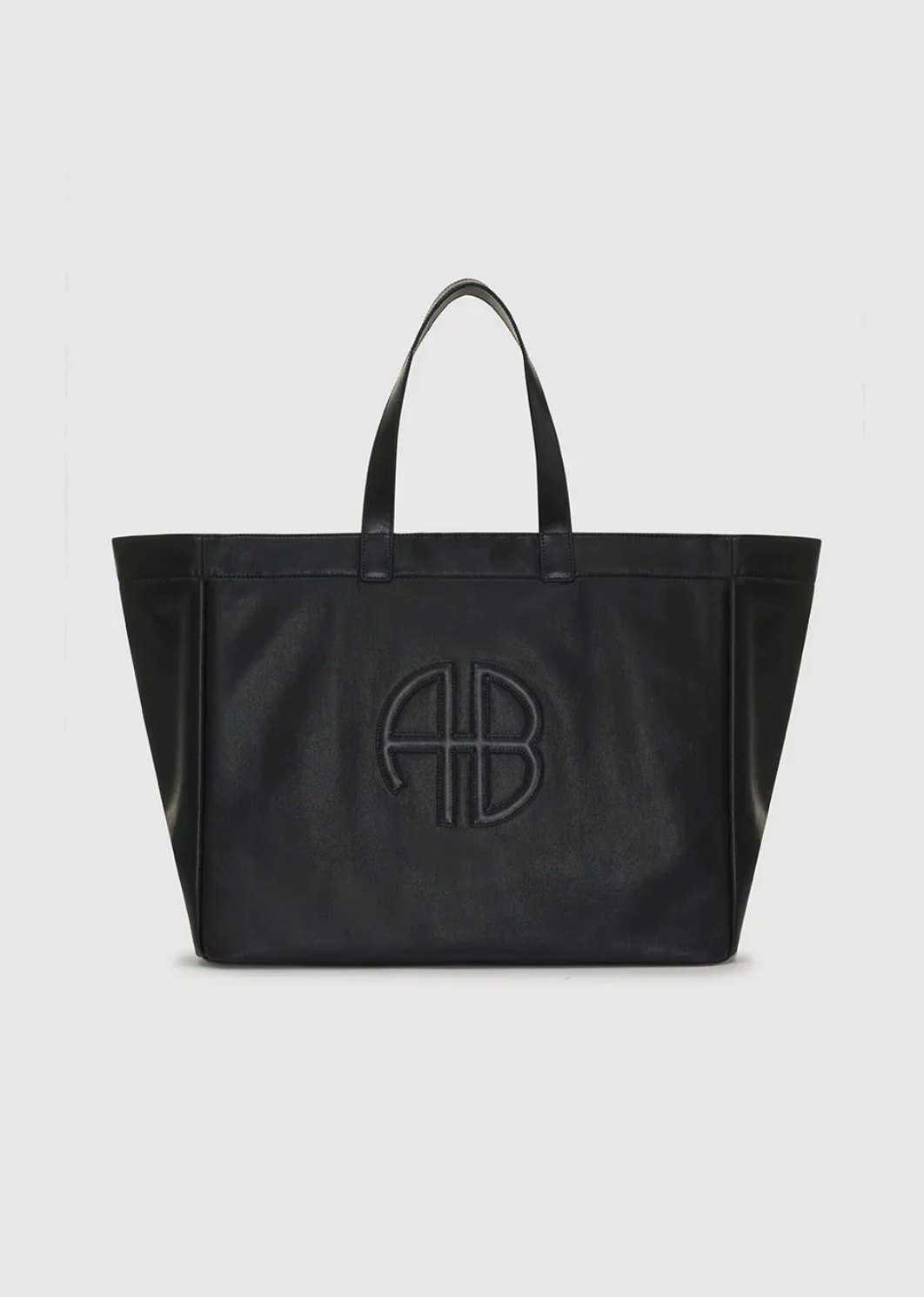 Anine Bing Large Rio Tote - Black Recycled Leather