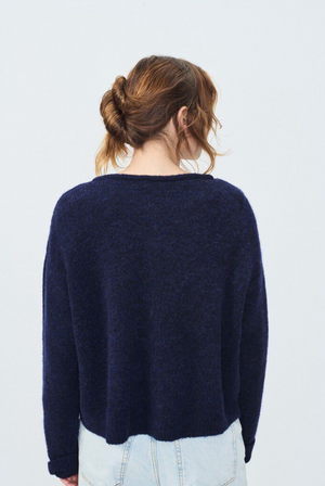 American Vintage EAST18H Jumper - Navy Melange
