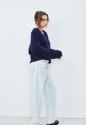 American Vintage EAST18H Jumper - Navy Melange