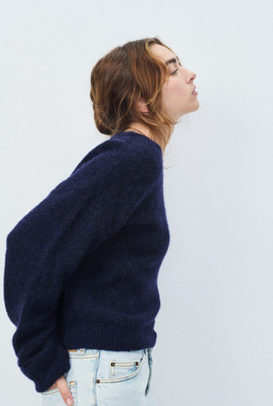 American Vintage EAST18H Jumper - Navy Melange