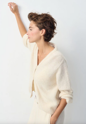 American Vintage EAST19GC Cardigan - Mother Of Pearl