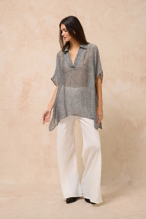 Estilo Emporio Carolina Top - Rete Nero