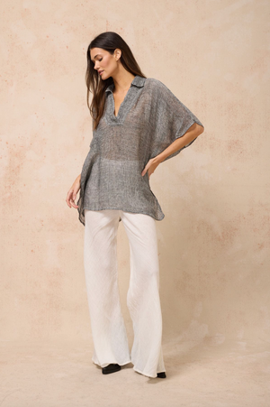 Estilo Emporio Carolina Top - Rete Nero