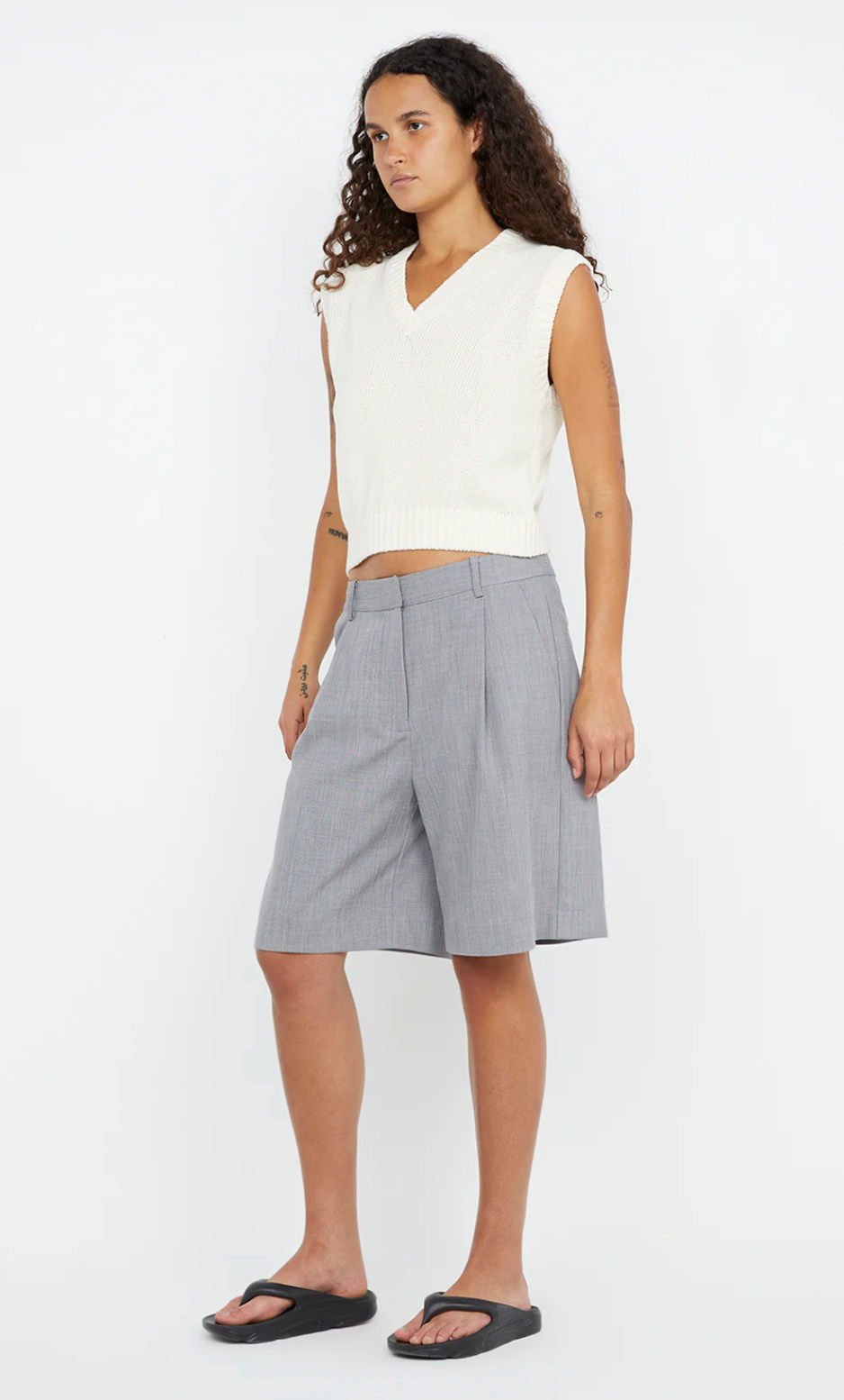 Bec and Bridge Kamilah V Neck Knitted Vest - Ivory