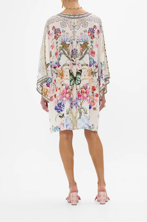 Camilla V Neck Short Kaftan With Ties - Monserrate Magic