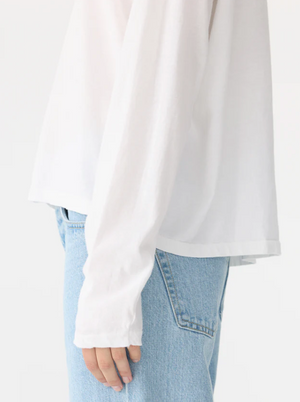 Bassike Slouch Superfine L/S T.Shirt - White