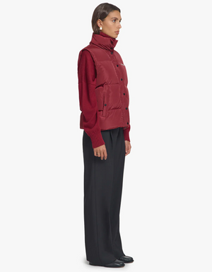 Viktoria & Woods Galactic Puffer Vest - Sangria