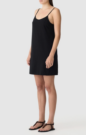 Bassike Slip Boxy Mini Tank Dress - Black