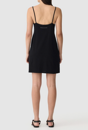 Bassike Slip Boxy Mini Tank Dress - Black
