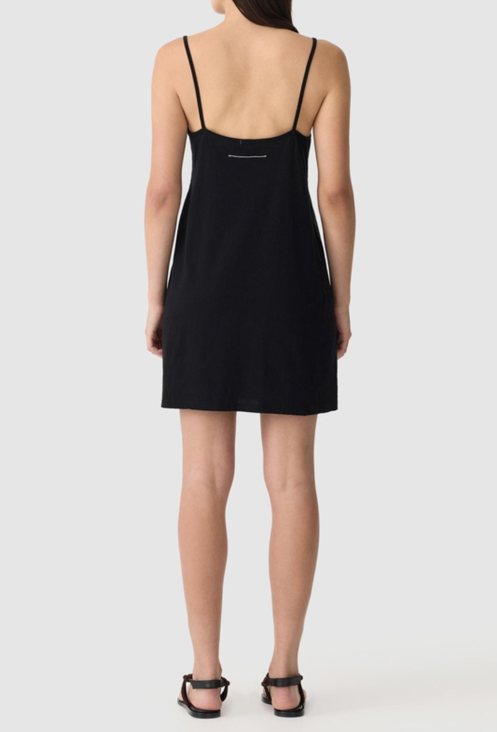 Bassike Slip Boxy Mini Tank Dress - Black
