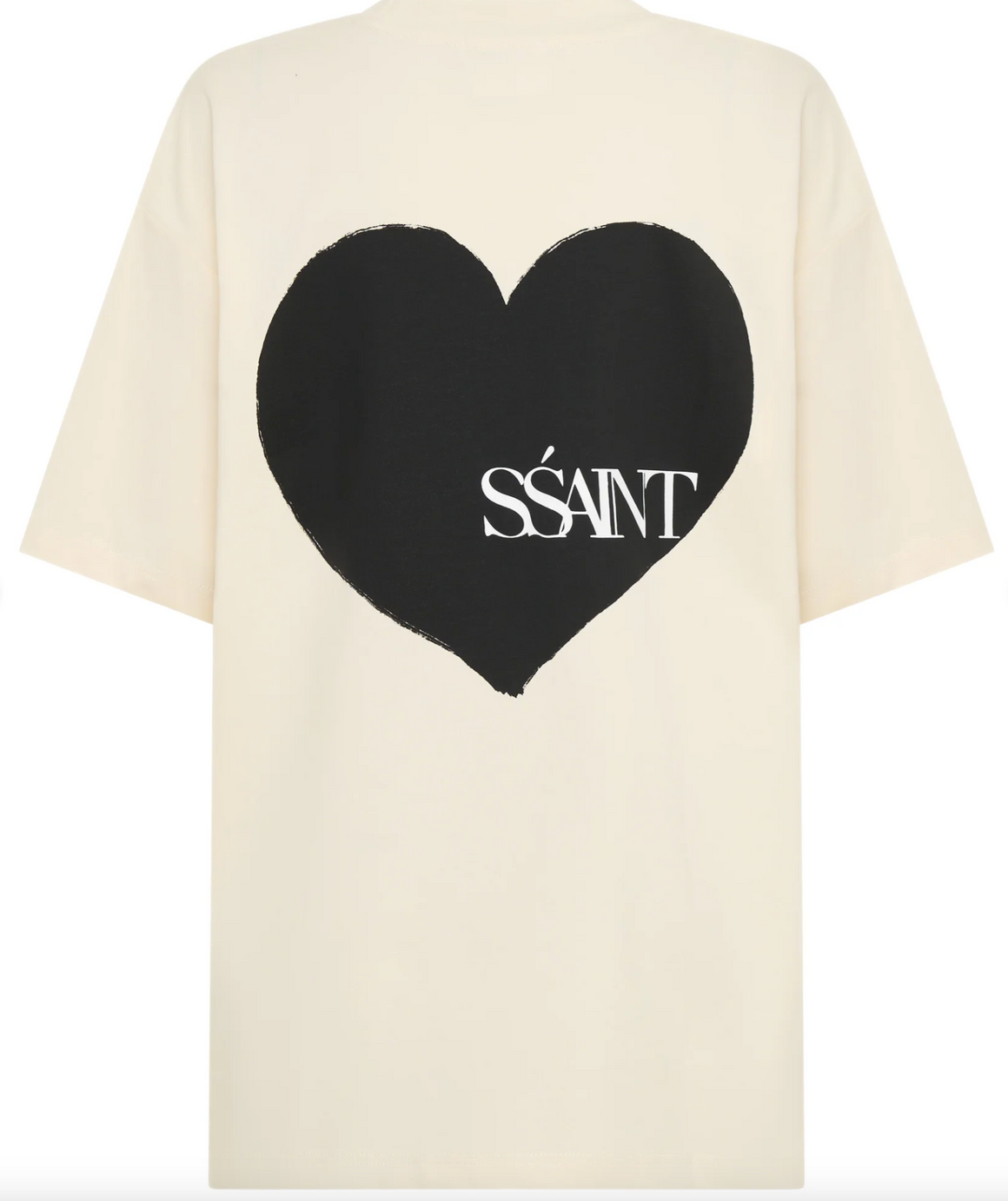 SSaint Heart Tee - Cream & Black