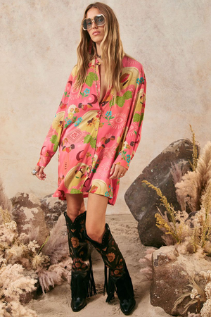 Spell Libertine Shirt Dress -Cayenne