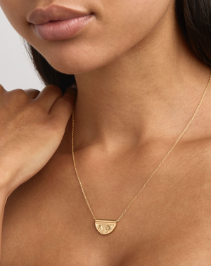 By Charlotte 18k Gold Vermeil Blooming Together Lotus Necklace
