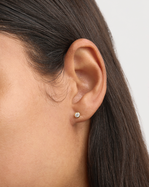 By Charlotte 18k Gold Vermeil Radiant Crystal Stud Earrings