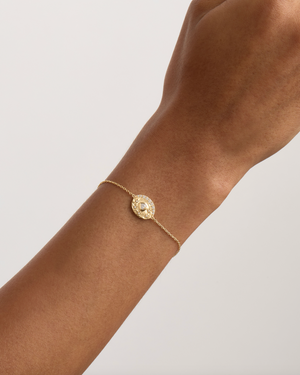 By Charlotte 18k Gold Vermeil Love You to the Moon and Back Bracelet