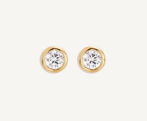 By Charlotte 18k Gold Vermeil Radiant Crystal Stud Earrings