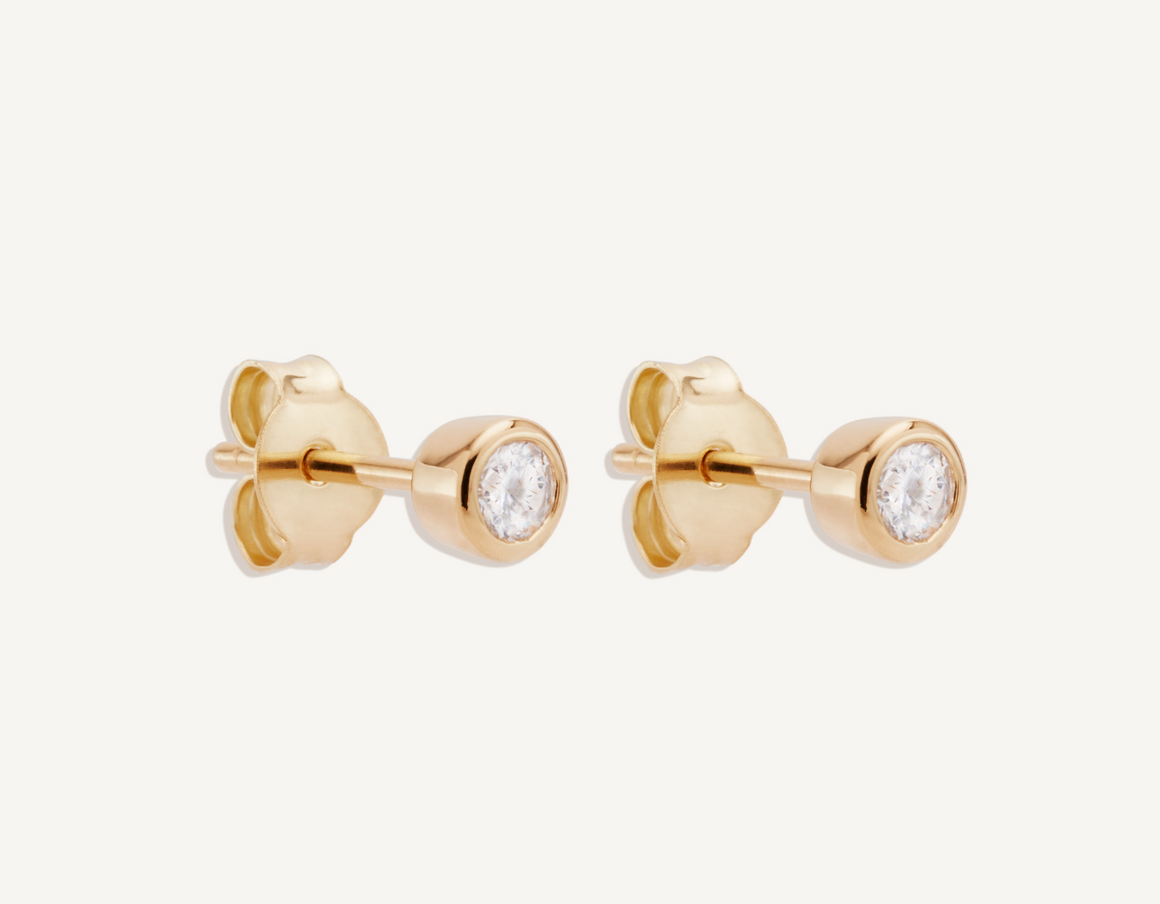 By Charlotte 18k Gold Vermeil Radiant Crystal Stud Earrings