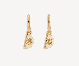 By Charlotte 18k Gold Vermeil Lotus Hoops