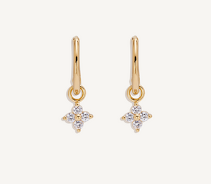 By Charlotte 18k Gold Vermeil Crystal Bloom Hoops