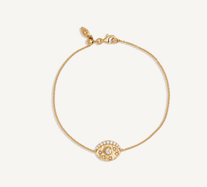 By Charlotte 18k Gold Vermeil Love You to the Moon and Back Bracelet