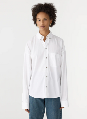 Bassike Slouch Poplin Shirt - White