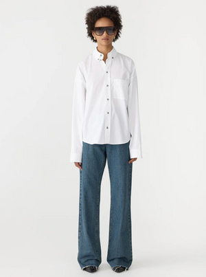 Bassike Slouch Poplin Shirt - White