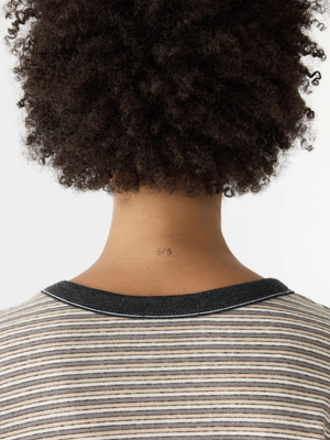 Bassike Recycled Cotton Boxy T.Shirt - Taupe/Beige/Undyed