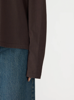 Bassike Boyfriend Heritage L/S T.Shirt - Dark Plum