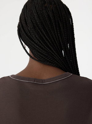 Bassike Boyfriend Heritage L/S T.Shirt - Dark Plum