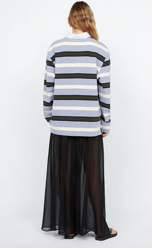 Bec and Bridge Kylo Jersey - Grey/Bottle Green Stripe