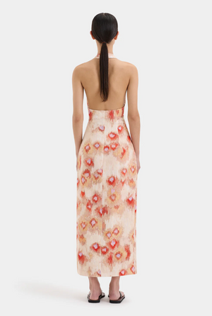 SIR. Fiorella Tie Midi Dress - Petalo Lumina