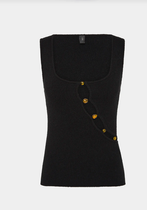 SIR. Chiara Beaded Tank - Black