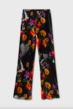 Silk Laundry Bias Cut Pants - Dearly Beloved Black
