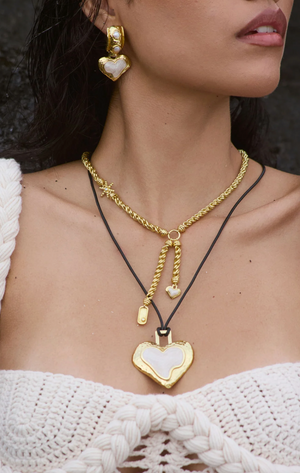 Mountain & Moon Olympia Necklace - Gold