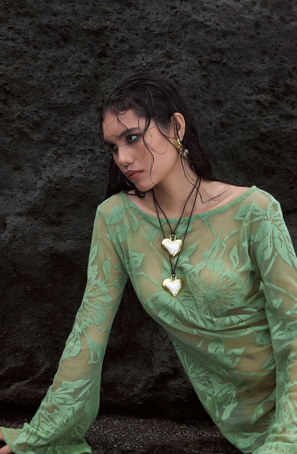 Mountain & Moon Olympia Necklace - Gold