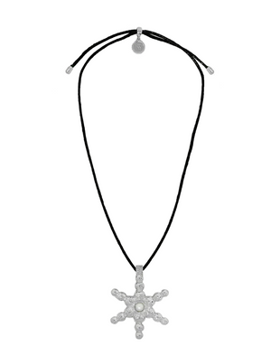 Mountain & Moon Atlas Necklace - Silver Pearl