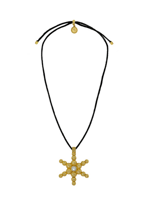 Mountain & Moon Atlas Necklace Gold Pearl