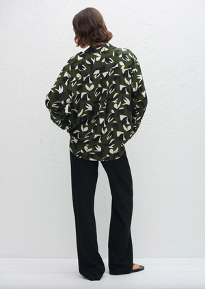 Matteau Long Sleeve Silk Shirt - Agave