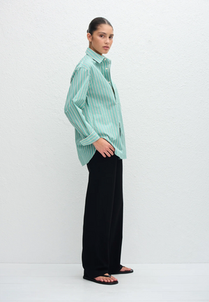 Matteau Classic Stripe Shirt - Aegean Stripe