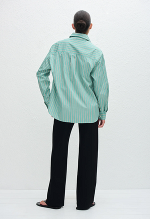 Matteau Classic Stripe Shirt - Aegean Stripe