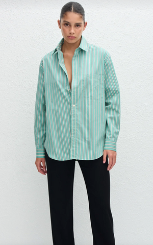 Matteau Classic Stripe Shirt - Aegean Stripe