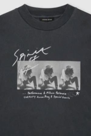 Anine Bing Ashton Tee Concert - Washed Black