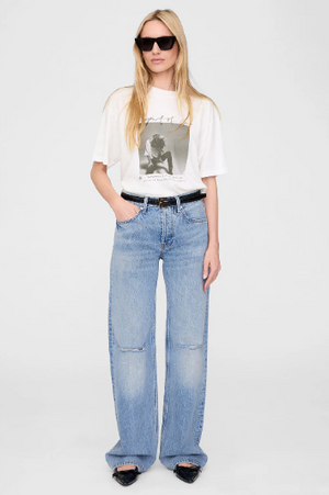 Anine Bing Ashton Tee Spirit - Ivory