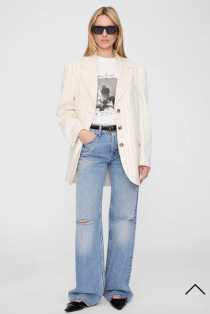 Anine Bing Ashton Tee Spirit - Ivory