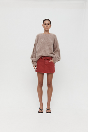 Nagnata Brushed Alpaca Sweater - Alpine