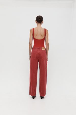 Nagnata Vegetable Dye Utility Jean - Ruby