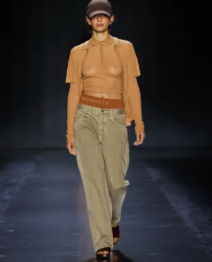 Nagnata Vegetable Dye Utility Jean - Dull Gold