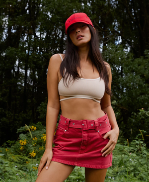 Nagnata Vegetable Dye Belted Mini - Ruby